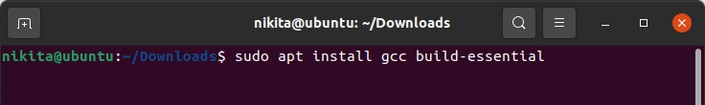 Sudo apt install gcc build-essential