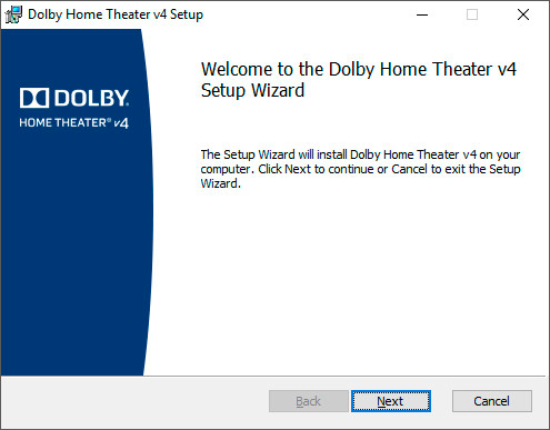 Установка Dolby Home Theater V4